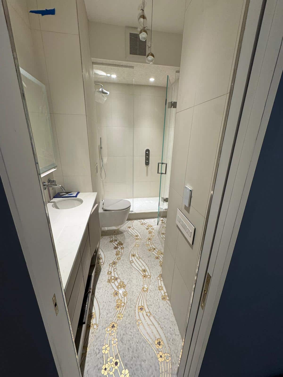 Bathroom tile detail project photo 2 completed by LOKEIL Renovation in the New York City area.